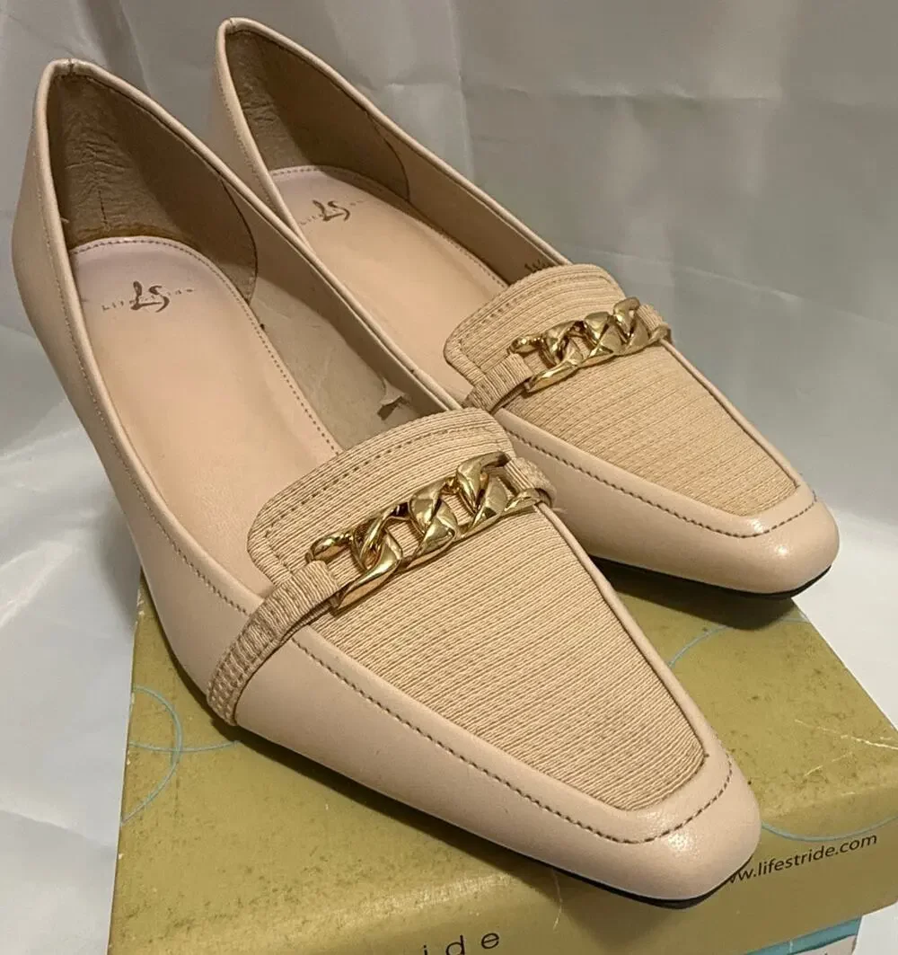 LifeStride Jarmin Beige Victory Heels  - Size 9